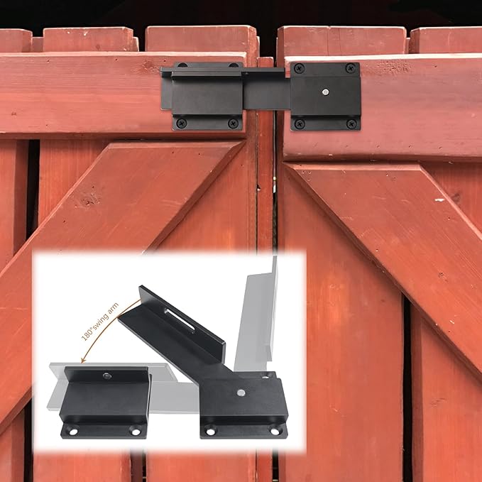 2pcs Flip Gate Latch Lock with Padlock Hole, 4mm Heavy Duty Flip Gate Door Latch Lock Aluminum Gate Latch for Wooden Fence Outdoor Doors, Metal Gates, Wooden Fences, Barn Doors, Garages, Yards