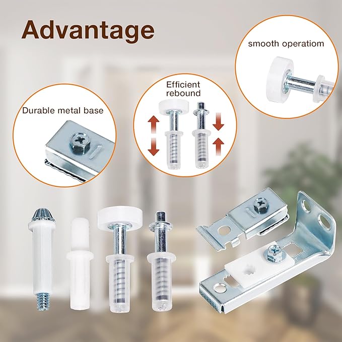 Bifold Door Hardware Repair Kit, 4-Pack Bifold Closet Door Hardware Kit Folding Door Hardware Repair Replacement Tool Kit