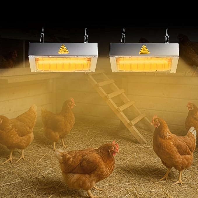 400W Chicken Coop Heater Bulb, Replacement Bulb Accessories for Chicken Heat Lamp, Brooder Heater Tubes for Chicks, Poultry, Pets, 2 Pack