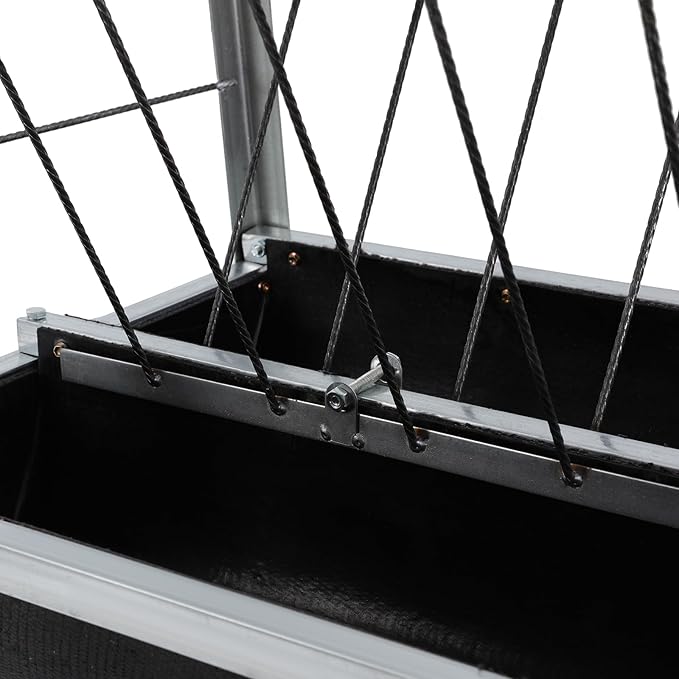 Feed Trough, 2-in-1 Grain & Hay Feeder Livestock Feeding Trough, Rectangular Livestock Feeder Trough Pasture Farm Sheds Pen for Horse, Goat, Sheep, Cattle, Cow, Pig