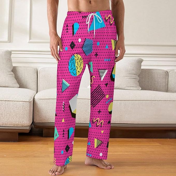 Funny Mens Pajama Pants Lightweight Soft Lounge Pant Sleep Pj Bottoms for Men With Pockets