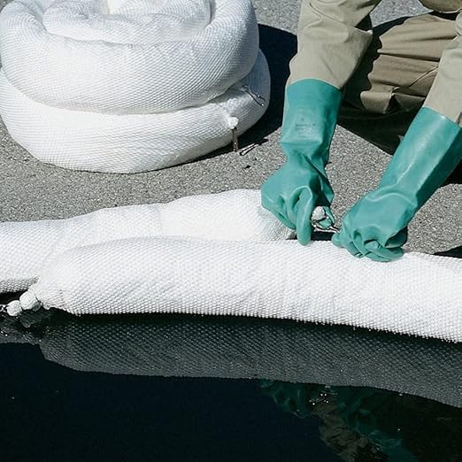 PIG Oil Boom - Oil-Only Absorbent Boom - 2 Pack - 8" x 10' Boom - Absorbs up to 12 gallons per Boom - BOM400