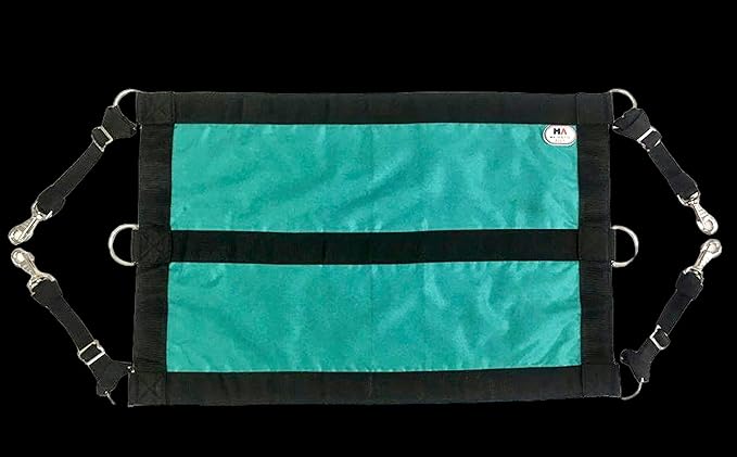 Majestic Ally 1200D 29"x19" Horse Stall Guard with Adjustable Straps and Hardware (Turquoise Black)