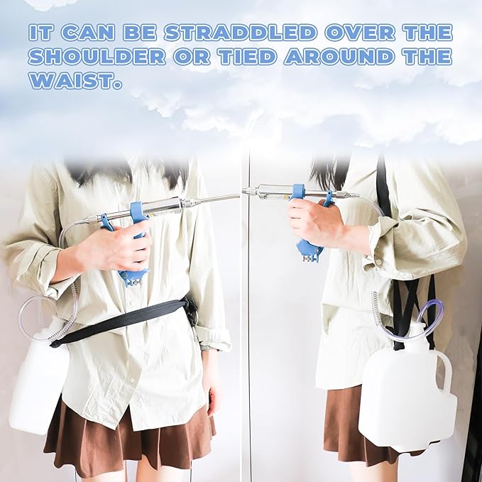 Adjustable Livestock Dosing Gun – 30ml Stainless Steel Veterinary Tool with 2.5L Portable Tank | Durable Oral Dispenser for Cattle, Pig, Sheep, Goats, Horses