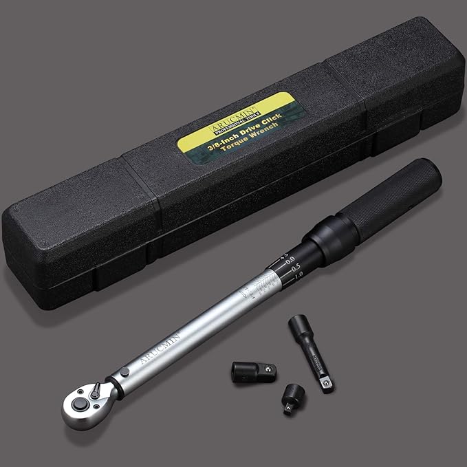 3/8-Inch Drive Click Torque Wrench (10-100 ft.-lb./15-135 Nm) Dual-Direction Adjustable Torque Wrench Set