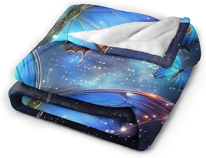 Butterfly Blanket Butterflies Blankets Fleece Plush Flannel Super Soft Cozy Fuzzy Warm Lightweight Stuff Butterfly Decor Gifts for Boys Girls Kids Adults Men Women 40" x 50"