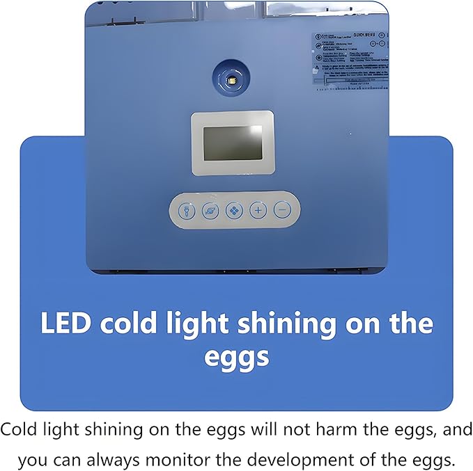 Automatic Incubator for 70 Hatching Eggs,with Automatic Egg Turning and Humidification,Temperature Control, Incubator for Hatching 70 Chicken or Duck Eggs and Other Bird Eggs