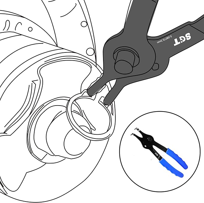 SGT 10 Pc Snap Ring Pliers Set,Heavy Duty Snap Ring and Circlip Removal Tool with Bent & Straight Pliers, Hook Pick,Internal & External Circlip Pliers Set with Storage Case & Gloves