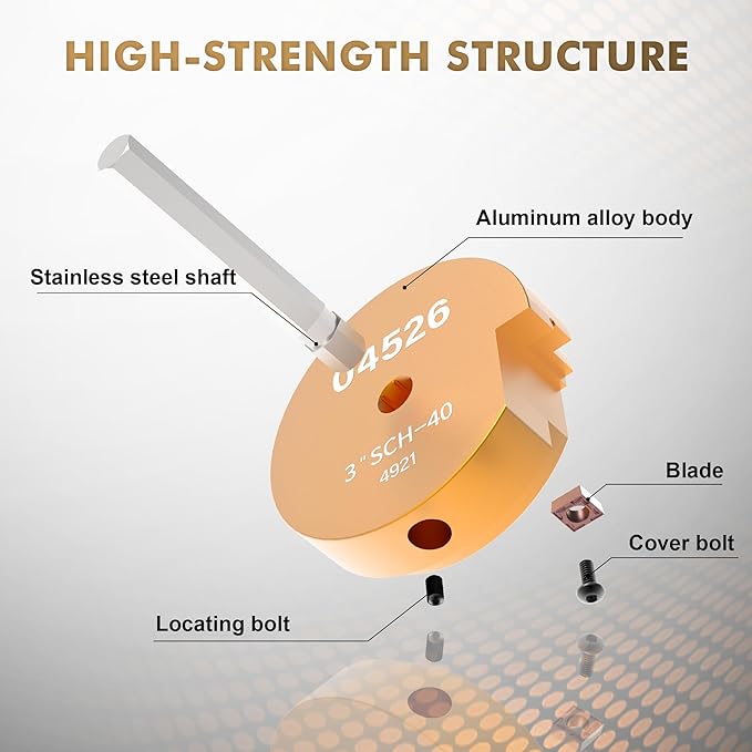 Pvc Pipe Reamer Kit 8-Piece Set, Pvc Pipe Reamer Includes 1/2 Inch, 3/4 Inch, 1 Inch, 1-1/4 Inch, 1-1/2 Inch, 2 Inch, 3 Inch, 4 Inch, Suitable For Standard 1/2 Inch Drill Bits And SCH