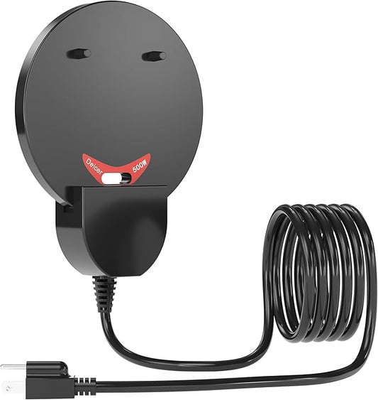 500W Chicken Water Heater w/Thermostat, Aluminum Cast Bird Bath Heater & Pond Deicer, Winter Trough Heater for Poultry, Horses, Cows