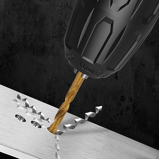Cobalt Drill Bit Set, 115Pcs High Speed Steel Bits (1/16''-1/2''), Sharp Cutting Edge, Clear Numbers, for Hardened Steel Fractional