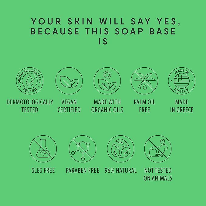 5Lb Aloe Soap Base - Melt and Pour Soap Making Supplies - SLS/SLES Free, No Palm Oil, Natural with Organic Aloe Vera - Rich in Antioxidants, Hydrating, Perfect for Handmade Projects
