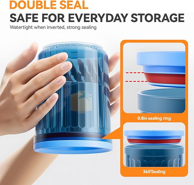 THKAILAR 6-Pack pantry food storage containers with lids(10oz/17oz/24oz) for Kitchen Pantry Organization, Leakproof BPA-Free Snap-Lock Lids for Dry Food,Flour,Nuts,Grains,Coffee