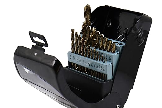 Shars 1/16-3/8" by 64ths + 1/2" 135 22 pcs Cobalt Jobber Drill Set 404-2938 P