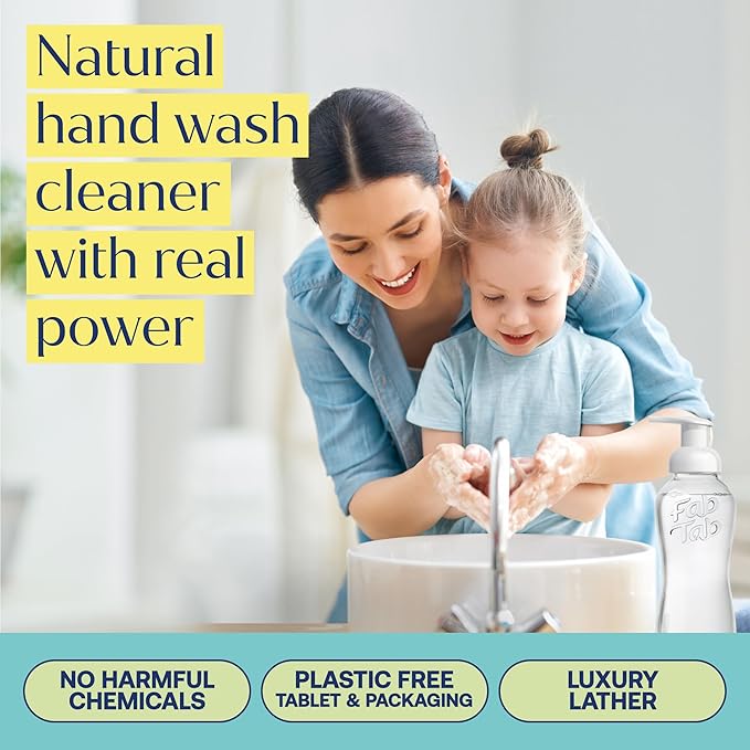 Fabtab Convenient And Easy To Use Foaming Hand Soap Refills - Hand Soap Tablets For A Guilt-free Cleaning Experience - Citrus Scent- Makes 4 X 11.9 Fl Oz (bottle Not Included) - Hand Soap Refills