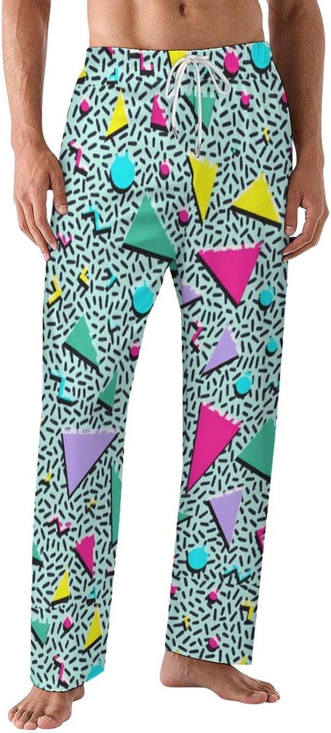 Funny Mens Pajama Pants Lightweight Soft Lounge Pant Sleep Pj Bottoms for Men With Pockets
