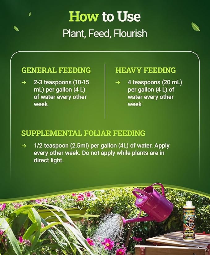 FoxFarm Tiger Bloom Liquid Fertilizer Concentrate - Fast Acting Formula for Vicious Growth with Phosphorus - Encourages Fruit, Flower & Bud Development, NPK 2-8-4 (Pint)