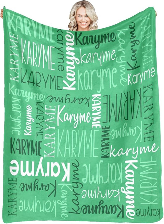 Personalized Name Blanket for Kids and Adult Customized Blanket for Boys Girls Baby Personalized Blanket and Throws Super Soft