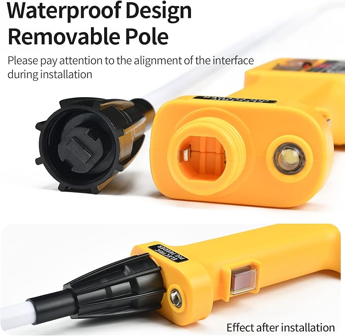 Electric Livestock Prod for Cattle, Cow, Dog, Hog, Goat, and Sheep. Rechargeable Cattle Prod with LED Light, Equipped with Flexible Shaft Cattle Prod Stick