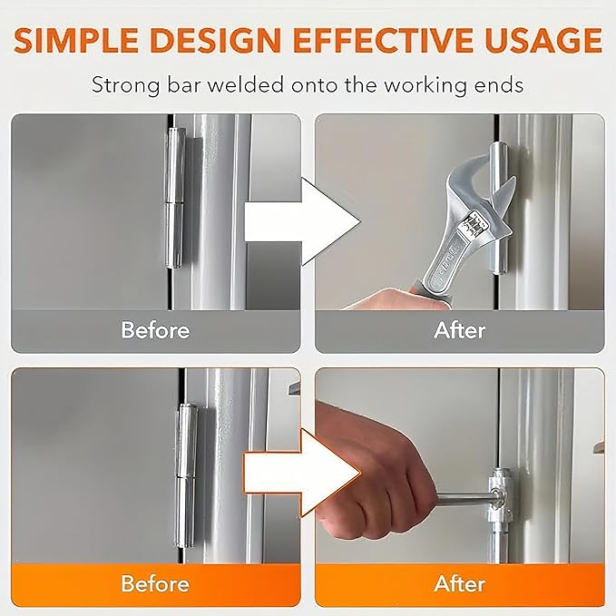 Door Hinge Adjustment Tool, Hinge Gap Adjustment Wrench, Heavy Duty DoorHinge Repair Tool, Hinge Gap Adjusting Wrench, Residential Doorhinge Adjustmenttool, 14-19mm(0.55-0.75in)