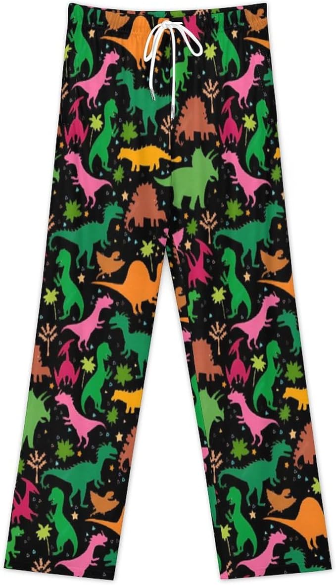 Funny Mens Pajama Pants Lightweight Soft Lounge Pant Sleep Pj Bottoms for Men With Pockets