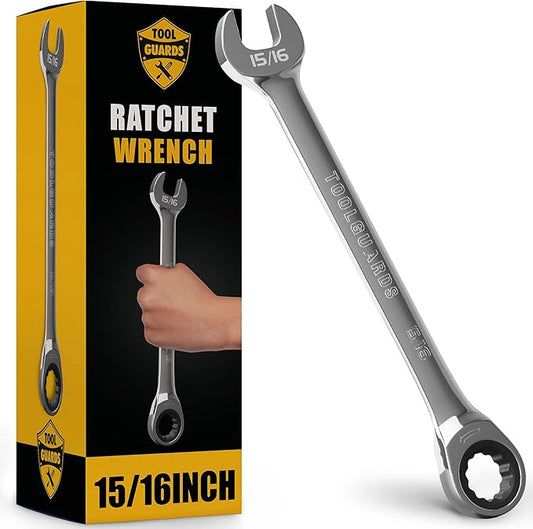 TOOLGUARDS 15/16'' Wrench - Ratcheting Wrench - Slim Profile - Ratchet Wrench - 100% Lifetime Satisfaction Guarantee
