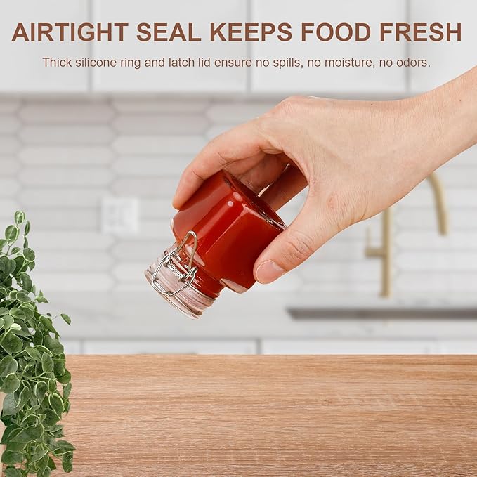 12 Pack Spice Jars, 4 oz Glass Containers with Airtight Lids, Small Herb Jars with Labels for Kitchen Storage