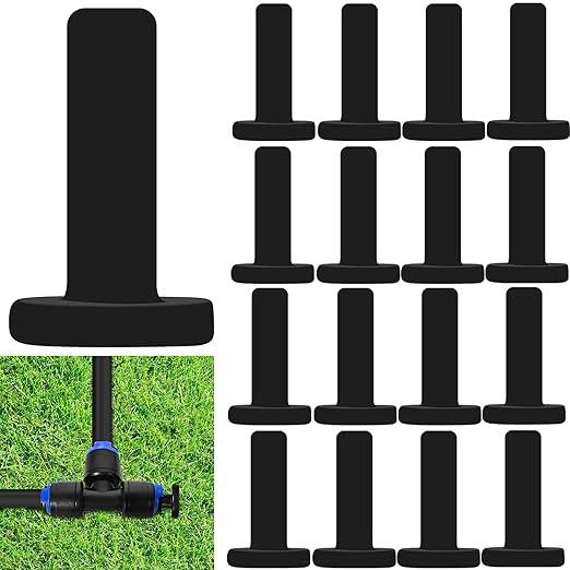 20 Pack 1/4" End Plugs for Drip Irrigation Tee Connectors, Quick Connect Universal Drip Irrigation Tubing Coupling Valve, Connector Locking Fitting for Sprinkler or Drip Irrigation System