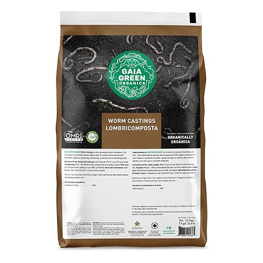 GAIA GREEN 30L Worm Castings Powder, Soil & Plant Fertilizer for Urban Gardens & Lawns