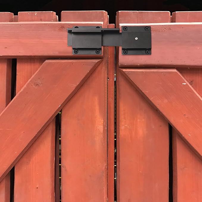 Flip Gate Latch Lock with Padlock Hole, 4mm Heavy Duty Flip Gate Door Latch Lock Aluminum Gate Latch for Wooden Fence Outdoor Doors, Metal Gates, Wooden Fences, Barn Doors, Garages, Yards