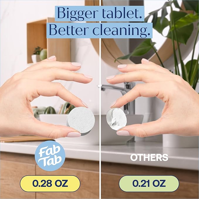 Fab Tab Dual Foaming Hand Soap Kit - 2 Refillable Glass Foaming Hand Soap Dispensers + 6 Tablet Refills - Variety Scents - Makes 6 x 11.9 Fl oz Bottles (71 Fl oz Total)