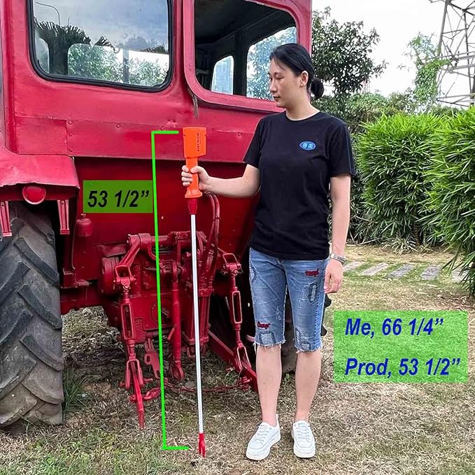 Rechargeable and Waterproof Livestock Prod for Cow Electric Cattle Prod for Cow for Big Dog Safety Animal prod with Flexible Shaft Length 43", Total Length 53 1/2 inch