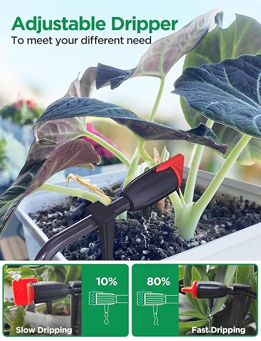 LetPot Automatic Watering System for Potted Plants, [Wi-Fi & App Control] Drip Irrigation Kit System, Smart Plant Watering Devices for Indoor Outdoor, Water Shortage Remind, IPX66, Green
