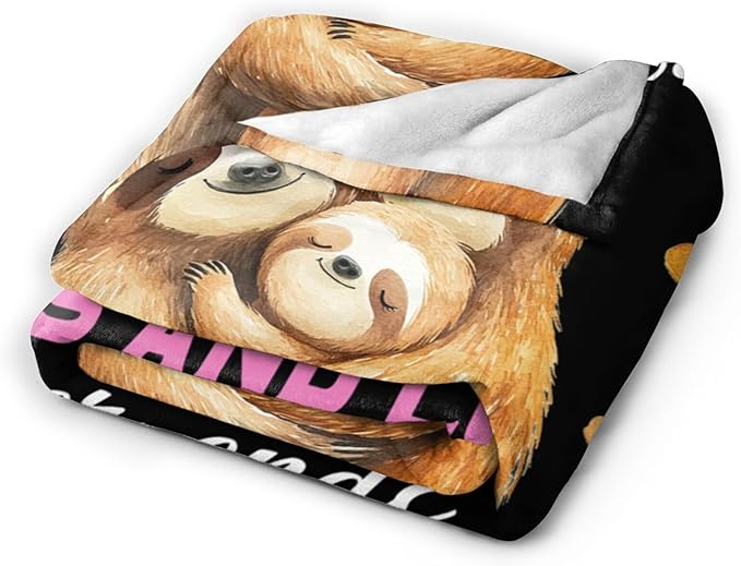 Sloth Blanket Super Soft Warm Animal Throw Gift for Women Girls Cozy Fluffy Plush Lightweight Flannel Fleece for Kids Adults 50"X40"