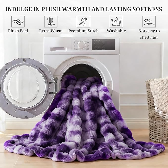 Faux Fur Twin Blanket for Couch, 1000 GSM Cozy Fuzzy Fluffy Soft Plush Thick Bubble Sherpa Blanket for Sofa Bedroom Living Room, Mothers Day Birthday Gifts for Women Home Decor