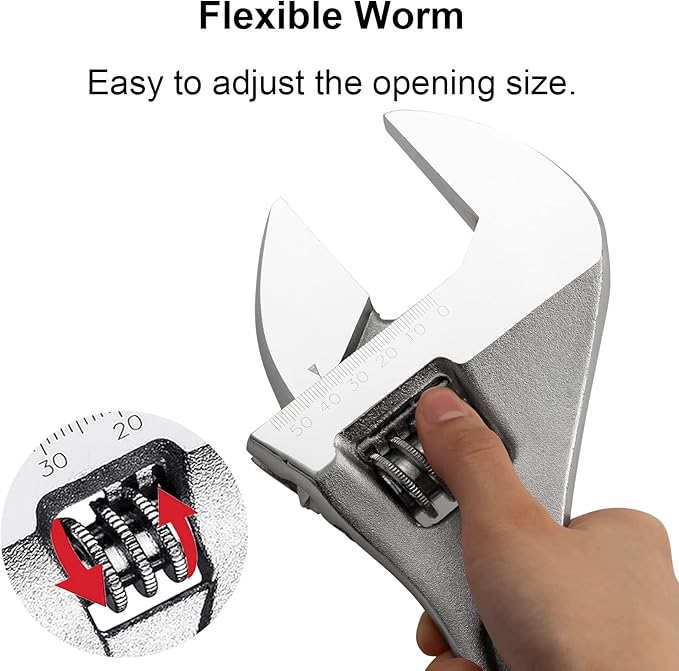 Jetech 18 inch Adjustable Wrench - Professional Shifter Spanner with Wide Caliber Opening