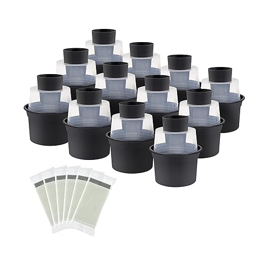 Biogents GAT2 Mosquito Trap – Non-Electric, Eco-Friendly Egg-Laying Trap for Tiger Mosquito Control – 12 Traps with 10 Sticky Cards for Outdoor Breeding Prevention