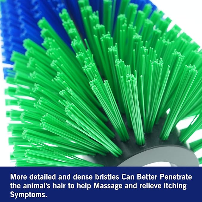 Livestock Scratching Brush Horse Massage Grooming Brushes with 4 Screws for Goat,Cattle,Cow,Sheep, Horses,Pigs and Other Animal Back Scratching