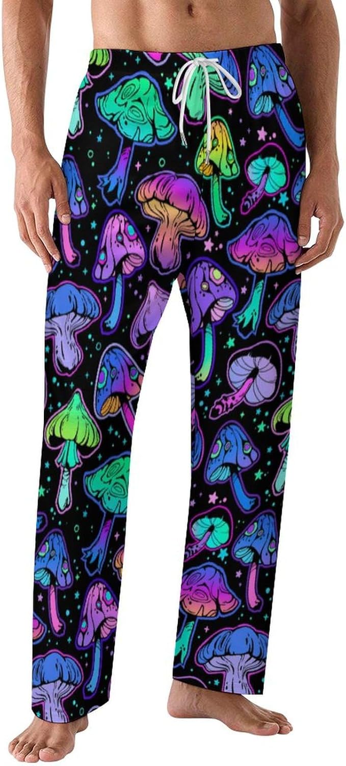 Funny Mens Pajama Pants Lightweight Soft Lounge Pant Sleep Pj Bottoms for Men With Pockets