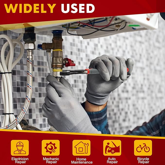 Multifunctional Self-Locking Wrench - 6, 8, 10, 12 Inch Adjustable Pipe Wrench With Non-Slip Handle, Chrome Vanadium Alloy Steel (10 In)