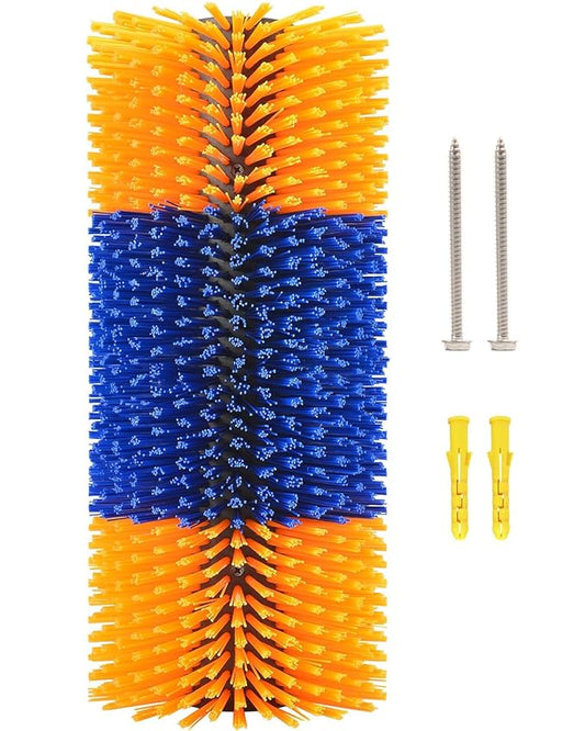 Livestock Scratch Brush Kit, Horse Massager for Relieving Itching, Suitable for Horse, Cattle, Sheep, Pig, Yellow