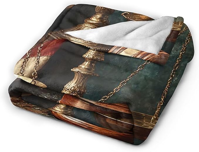 Lawyer Throw Blanket Law Day Flannel Blankets American Flag Fuzzy Plush Super Soft Cozy Warm Decor Lawyer Gifts for Boys Girls Kids Adults Men Women 40" x 50"