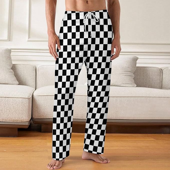 Funny Mens Pajama Pants Lightweight Soft Lounge Pant Sleep Pj Bottoms for Men With Pockets