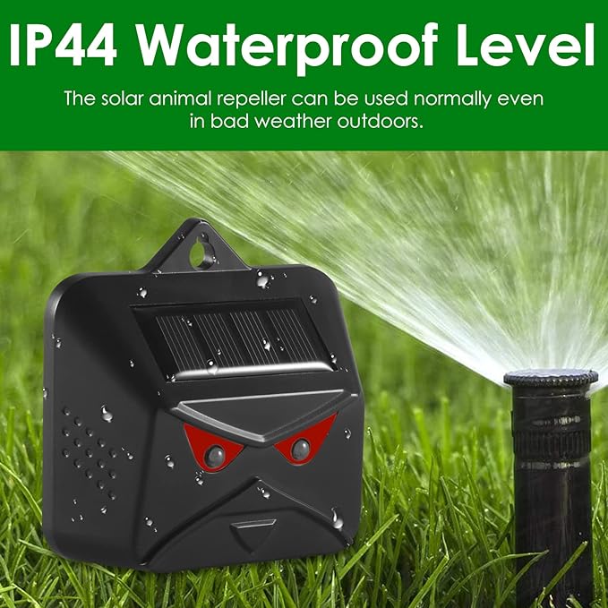 4 Pack Solar Nocturnal Animal Repellent Outdoor Predator Eyes Coyote Deterrent Skunk Repellent for Yard with Predator Lights for Deer Fox Raccoon Animal Repeller Device for Chicken Coop Farm Garden