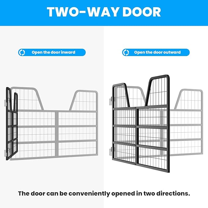 48" W×32" H Stall Guards for Horses, Horse Stall Gates, Heavy Duty Steel Yoke Design Fits Standard Barn Doorways