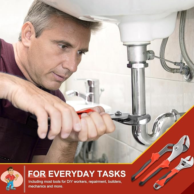 Sundpey Home Tool Kit 148-Pcs - Household Basic portable Hand Repair Tool Set with Case & Ratcheting Screwdriver & Hex Key & Pliers & Wrench & Voltage Tester & Water Pump Plier for Men Women