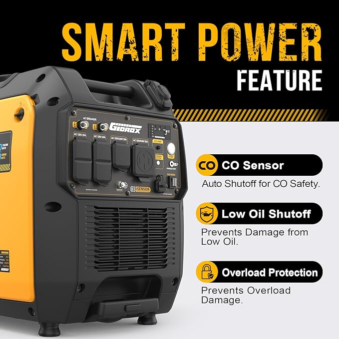 8000W Dual Fuel Inverter Generator, Gas & Propane Powered, RV Ready Remote/Electric Start, Super Quiet, 30A＆50A Ultra Outlet with CO Sensor Portable Generator for RV, Home Backup or Emergency