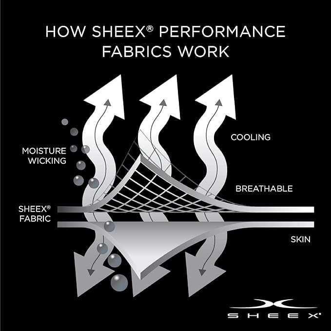 SHEEX - Active Comfort Cooling Sheets Set (King/California King) Silver Cloud - Moisture Wicking - 1 Flat Cooling Sheet, 1 Fitted Cooling Sheet, 2 Cooling Pillow Covers - Wrinkle Free - Sleep Aid