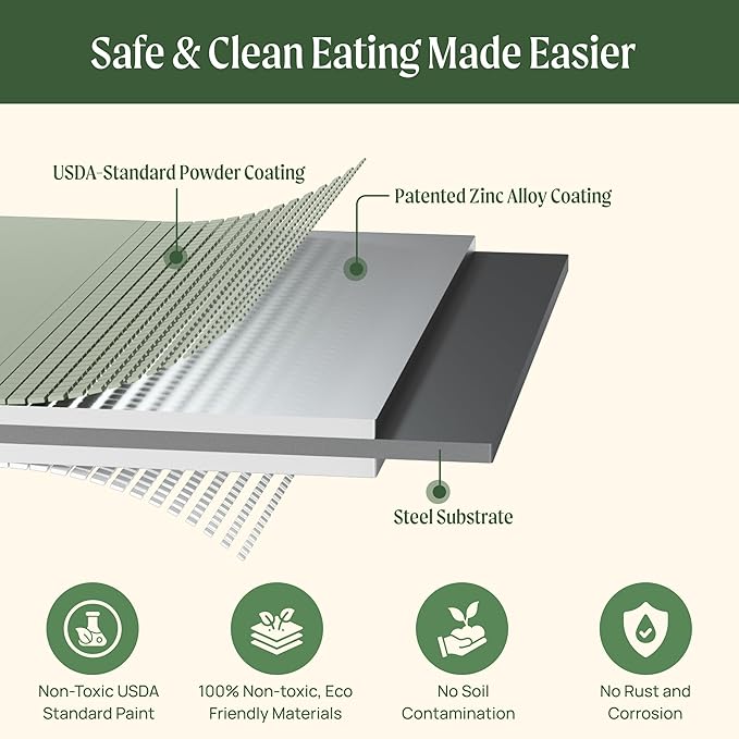 32" Extra Tall Raised Garden Bed Kits, 3.5 x 5 x 2.7ft Raised Planter Box Outdoor, 2 x 6.5 x 2.7ft Deep Root 6 in 1 Modular Metal Raised Beds for Gardening Vegetables Flowers Fruits - Modern Gray