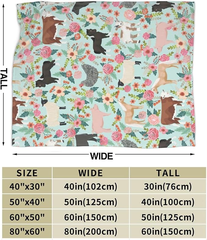Cow Horse Blanket Super Cozy Soft Pig Goat Blanket Warm Plush Fluffy Chicken Flower Stuff Gifts for Women Girls Fleece Flannel Gift Blankets for Kids Adults 60"X50"